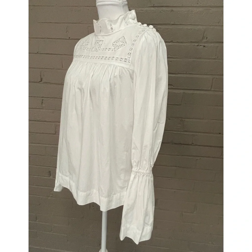 Free People White cotton blouse  S